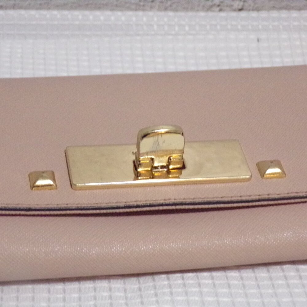Michael Kors Pink Wallet with Gold Accents - Picture 3 of 4